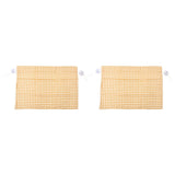 2Pcs Grid Design Anti Ultraviolet Car Curtain Side Car Window Sun Shade with Suction CupYellow Grid