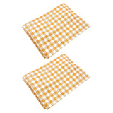 2Pcs Grid Design Anti Ultraviolet Car Curtain Side Car Window Sun Shade with Suction CupYellow Grid