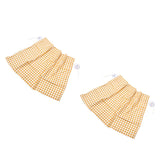 2Pcs Grid Design Anti Ultraviolet Car Curtain Side Car Window Sun Shade with Suction CupYellow Grid