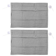 2Pcs Grid Design Anti Ultraviolet Car Curtain Side Car Window Sun Shade with Suction CupBlack Grid