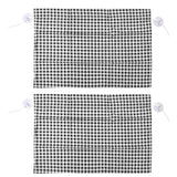 2Pcs Grid Design Anti Ultraviolet Car Curtain Side Car Window Sun Shade with Suction CupBlack Grid