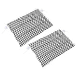 2Pcs Grid Design Anti Ultraviolet Car Curtain Side Car Window Sun Shade with Suction CupBlack Grid