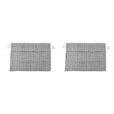 2Pcs Grid Design Anti Ultraviolet Car Curtain Side Car Window Sun Shade with Suction CupBlack Grid
