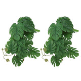 2PCS Artificial Water Plant Simulation Vine Lifelike Plastic Leaves Decoration with Suction Cup for Fish TankMonstera Leaves In Australia - Darrahopens