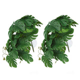 2PCS Artificial Water Plant Simulation Vine Lifelike Plastic Leaves Decoration with Suction Cup for Fish TankMonstera Leaves In Australia - Darrahopens