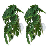 2PCS Artificial Water Plant Simulation Vine Lifelike Plastic Leaves Decoration with Suction Cup for Fish TankMonstera Leaves In Australia - Darrahopens