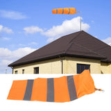 Reflective Weather Windsock Wind Direction Indicator for Outdoor Airport Farm Garden Parks Orange100CM