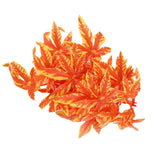 Artificial Reptile Plants Lifelike Plastic Plant Hanging Leaves Decoration with Suction Cup for Reptiles Terrarium Fish TankT‑007 Orange