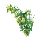 Artificial Reptile Plants Lifelike Plastic Plant Hanging Leaves Decoration with Suction Cup for Reptiles Terrarium Fish TankT-153E2