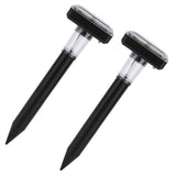 2Pcs Mole Repellent LED Ultrasonic Solar Powered Safe Portable Sturdy Durable Vole Repeller for Hotel Villa Garden