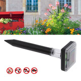2Pcs Mole Repellent LED Ultrasonic Solar Powered Safe Portable Sturdy Durable Vole Repeller for Hotel Villa Garden