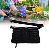 Garden Tool Pocket Adjustable Portable Multi Pocket Design Tool Storage Bag for Storage Tools ItemsBlack