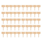 50PCS Bamboo Plant Labels T Type Wooden Plant Sign for Seed Potted Herbs Flowers Vegetables In Australia - Darrahopens