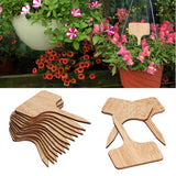 50PCS Bamboo Plant Labels T Type Wooden Plant Sign for Seed Potted Herbs Flowers Vegetables