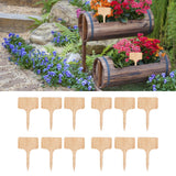 50PCS Bamboo Plant Labels T Type Wooden Plant Sign for Seed Potted Herbs Flowers Vegetables