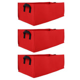 3PCS Thicken Non Woven Vegetable Planting Seedling Grow Bags Garden Planter Bed with HandleRose Red 60x30x20cm In Australia - Darrahopens