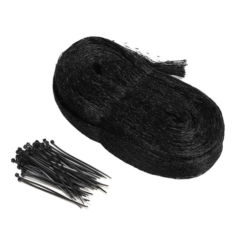 Bird Netting with 50PCS Cable Ties Nylon Garden Netting Anti Bird Mesh Plant Pest Netting for Vegetable FruitBlack In Australia - Darrahopens