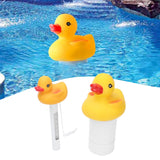 2Pcs Water Thermometer Set High Temperature Resistant Pool Chlorine Dispenser for Pond Swimming Pool