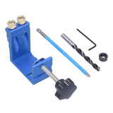 15° Oblique Hole Locator Positioner Woodworking Hole Jig Dowel Drill Kit Carpentry AccessoryBlue In Australia - Darrahopens