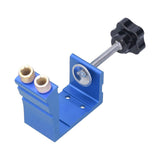 15° Oblique Hole Locator Positioner Woodworking Hole Jig Dowel Drill Kit Carpentry AccessoryBlue In Australia - Darrahopens