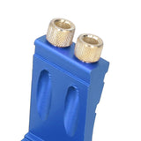 15° Oblique Hole Locator Positioner Woodworking Hole Jig Dowel Drill Kit Carpentry AccessoryBlue