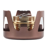 Portable Ethanol Stove Burner Outdoor Camping Cooker Furnace Cookware with Storage Bag Coffee Color