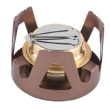 Portable Ethanol Stove Burner Outdoor Camping Cooker Furnace Cookware with Storage Bag Coffee Color