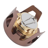Portable Ethanol Stove Burner Outdoor Camping Cooker Furnace Cookware with Storage Bag Coffee Color