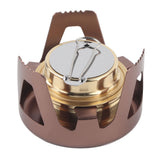 Portable Ethanol Stove Burner Outdoor Camping Cooker Furnace Cookware with Storage Bag Coffee Color