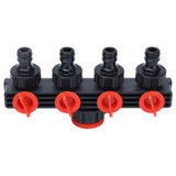 4 Way Tap Hose Connector Garden Hose Splitter Leakproof for Horticultural Agricultural Irrigation