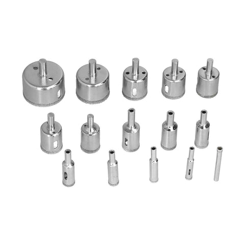15Pcs/Set 6‑50mm Diamond Drill Bit Kit Ceramic Marble Hole Opener for Glass Wood Brick Tank In Australia - Darrahopens