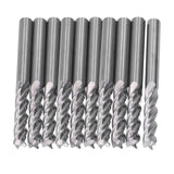 10Pcs 4 Flutes Milling Cutter No Burr Engrave Machine Knife 3.175x15mm for Acrylic MDF PVC In Australia - Darrahopens