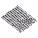 10Pcs 4 Flutes Milling Cutter No Burr Engrave Machine Knife 3.175x15mm for Acrylic MDF PVC
