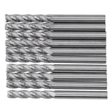 10Pcs 4 Flutes Milling Cutter No Burr Engrave Machine Knife 3.175x15mm for Acrylic MDF PVC