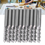 10Pcs 4 Flutes Milling Cutter No Burr Engrave Machine Knife 3.175x15mm for Acrylic MDF PVC