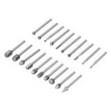 20Pcs High Speed Steel Rotary File DIY Grinding Head Set Accessory for Woodworking In Australia - Darrahopens