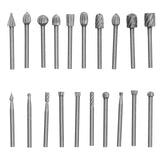 20Pcs High Speed Steel Rotary File DIY Grinding Head Set Accessory for Woodworking In Australia - Darrahopens