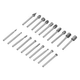 20Pcs High Speed Steel Rotary File DIY Grinding Head Set Accessory for Woodworking