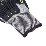 Protective Glove 5 Level Cut Resistant Anti Impact Glove Black Work Glove for Gardening Outdoor