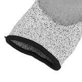 2 Pair Gray Cut Resistant Gloves Level 5 Protection HPPE Dipped Gloves for Gardening Outdoor