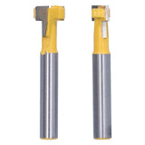 2Pcs 1/4 Shank Woodworking Cutter T Shaped High Speed Steel 9.52mm 12.7mm Woodworking Milling Cutter for Wood Cutting In Australia - Darrahopens