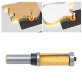 1/2 Shank Flush Trim Router Bit Efficient Professional Profiling Slotting Dual Bearing Milling Cutter for Woodworking