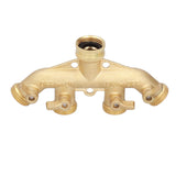 G3/4 4 Way Hose Splitter Brass Garden Hose Faucet Adapter Joint Connector Irrigation Accessory