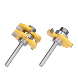 2Pcs T Shape Router Bit High Speed Steel Wood Milling Cutter for DIY Woodworking Carpentry
