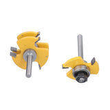 2Pcs T Shape Router Bit High Speed Steel Wood Milling Cutter for DIY Woodworking Carpentry
