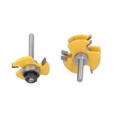 2Pcs T Shape Router Bit High Speed Steel Wood Milling Cutter for DIY Woodworking Carpentry