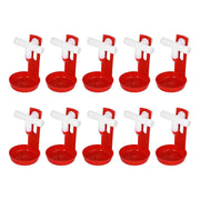 10 Set Chicken Drinking Cup Automatic Poultry Drinking Waterer Drinker with White Tee Fitting Durable for Chicken In Australia - Darrahopens
