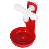 10 Set Chicken Drinking Cup Automatic Poultry Drinking Waterer Drinker with White Tee Fitting Durable for Chicken