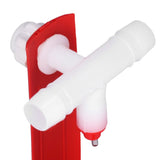 10 Set Chicken Drinking Cup Automatic Poultry Drinking Waterer Drinker with White Tee Fitting Durable for Chicken
