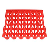 5PCS Plastic Egg Flats 30 Cell Egg Crates Holder Tray for Storage Transportation Home Farm SuppliesRed